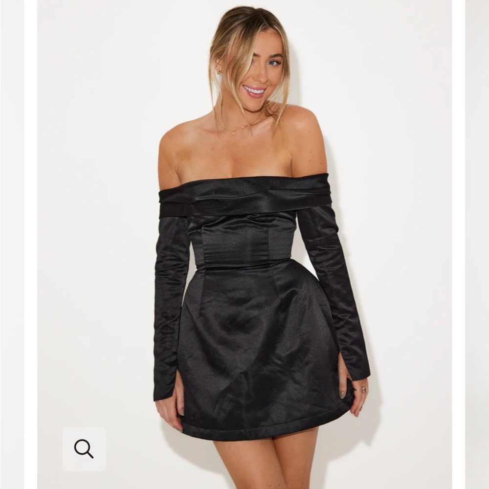 Odd Muse: The Ultimate Muse Satin Bardot Mini Dress